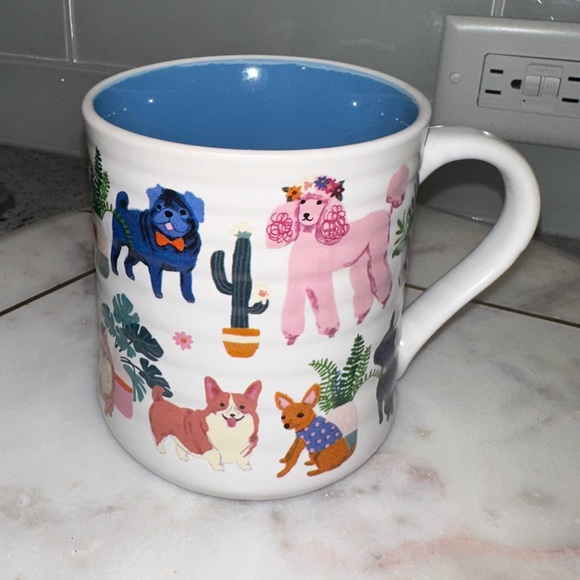 clementine paper Dining Nwot Clementine Paper Dogs Plants All Over Print Ceramic Mug Poshmark